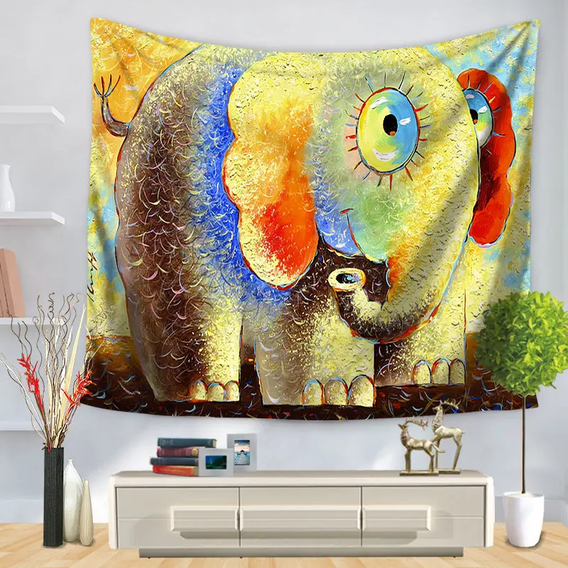 Слон пары богемная Мандала Висячие настенные гобелены портрет гобелен пейзаж