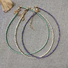 Женское колье ручной работы, с кристаллами и бусинами, в богемном стиле, летнее, Пляжное, дорожное, 2020