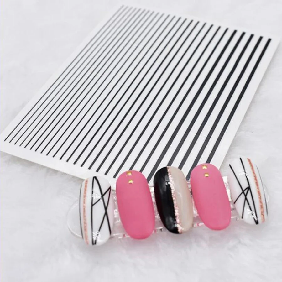 Лента для ногтей Bittb 1 шт. Лазерная золотистая серебристая черная белая