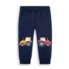 Детские спортивные штаны Jumping Meters, штаны с аппликацией и машинками для мальчиков, длинные штаны для малышей на осень и весну, модная спортивная одежда для мальчиков