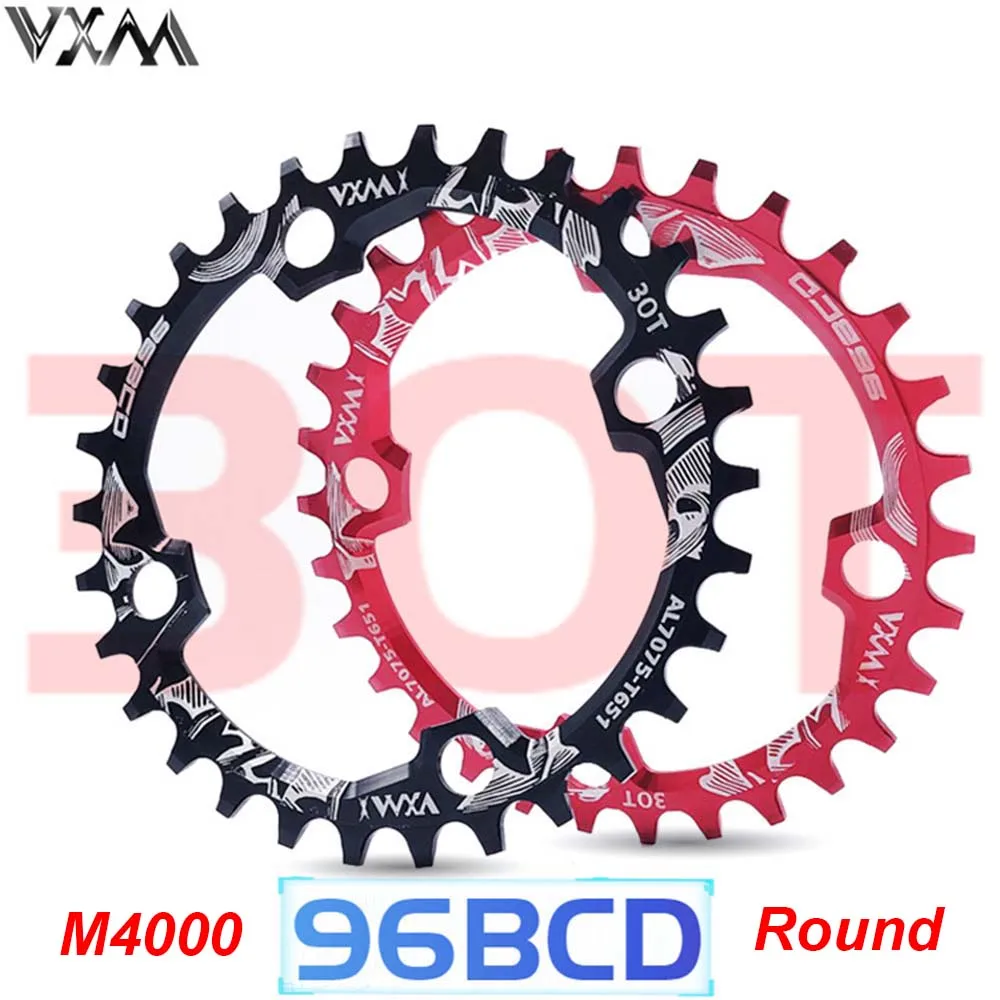 

VXM 96BCD M4000 Bike Chainwheel Round MTB Bike Positive And Negative Tooth Crank 30T Aluminum Alloy Bike Chainwheel Single Disc
