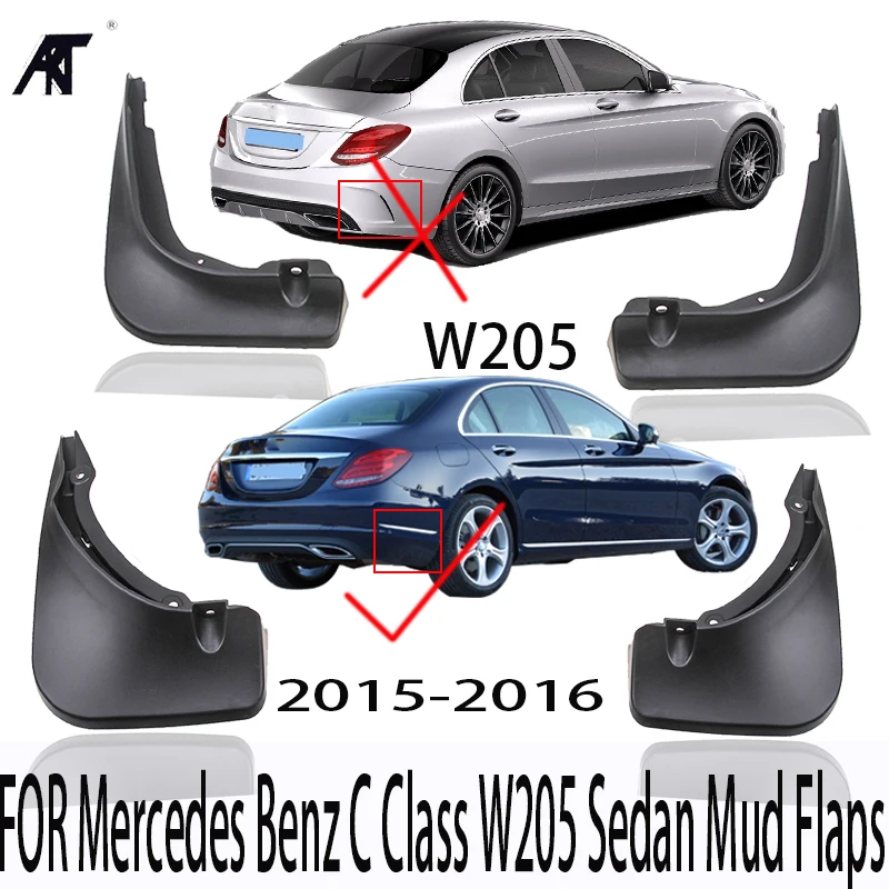 Брызговики брызговики для Mercedes Benz C Class W205 Sedan 2015 2016 automobiels cover 4