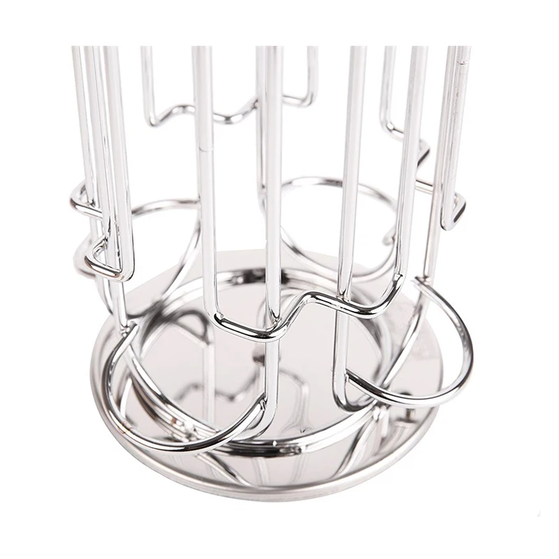 24 Нержавеющая сталь Кофе капсулы вращающийся стеллаж для выставки товаров