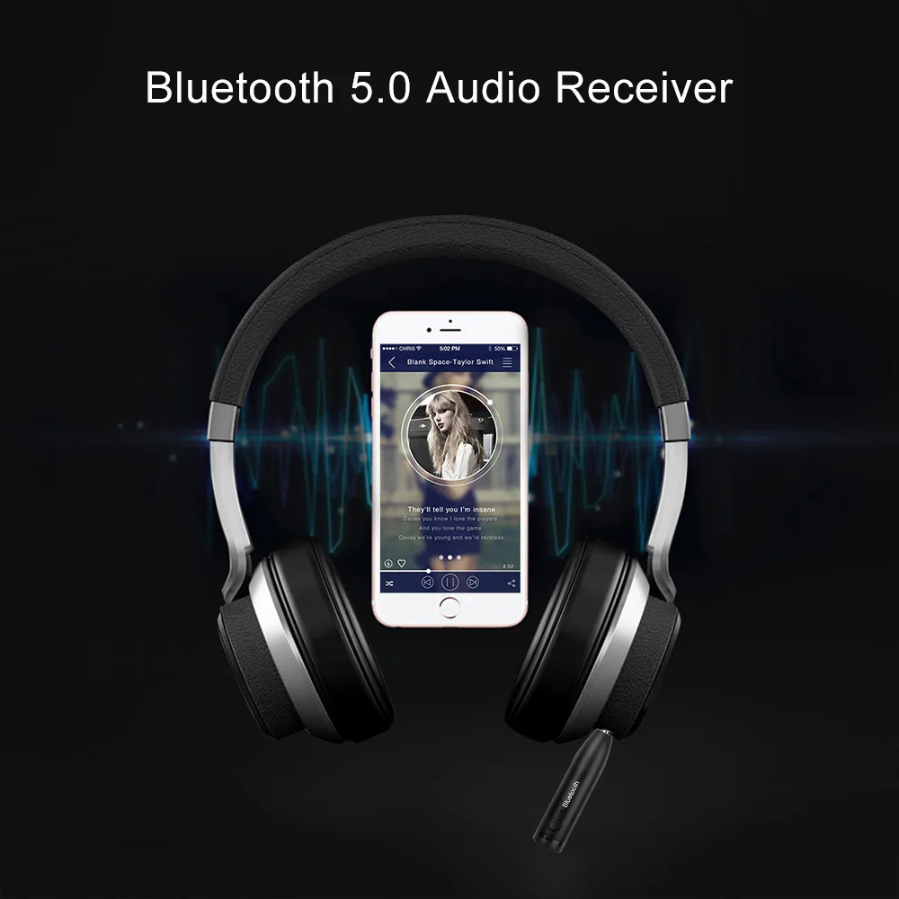 Bluetooth приемник 5 0 Aux 3 мм аудиоприемник беспроводной музыкальный адаптер