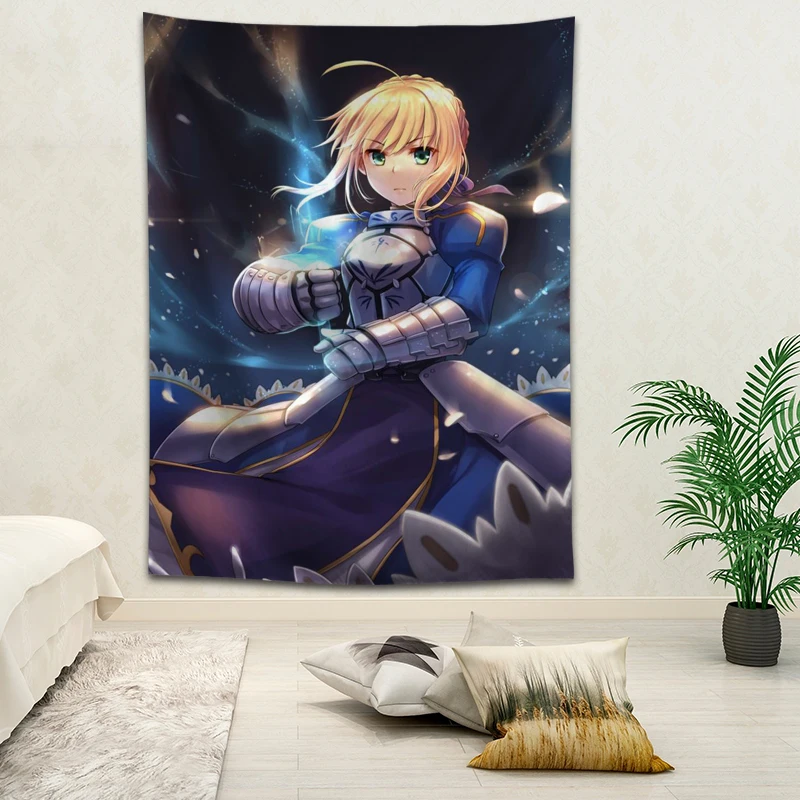 

Горячая Распродажа пользовательский аниме Fate Печатный гобелен фон декоративный гобелен различных размеров Настенный декор
