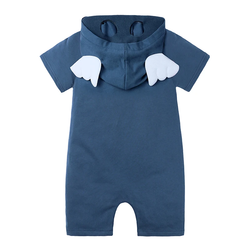 Одежда для новорожденных мальчиков и девочек хлопковый комбинезон с коротким