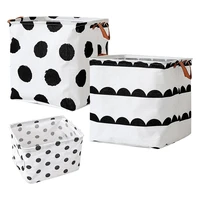 3 pack waterproof storage baskets with handlesdesk storage boxes square storage bins for home office nursery laundry