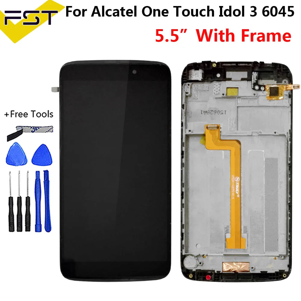 ЖК дисплей для Alcatel One Touch Idol 3 6045 OT6045 6045K 6045Y 5 дюйма кодирующий преобразователь