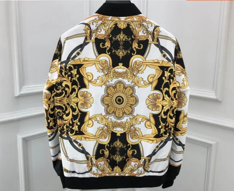 

2021 21ss spring brand crown print jackets outwear bomber designer for men luxury punk gothic famous casual cotton