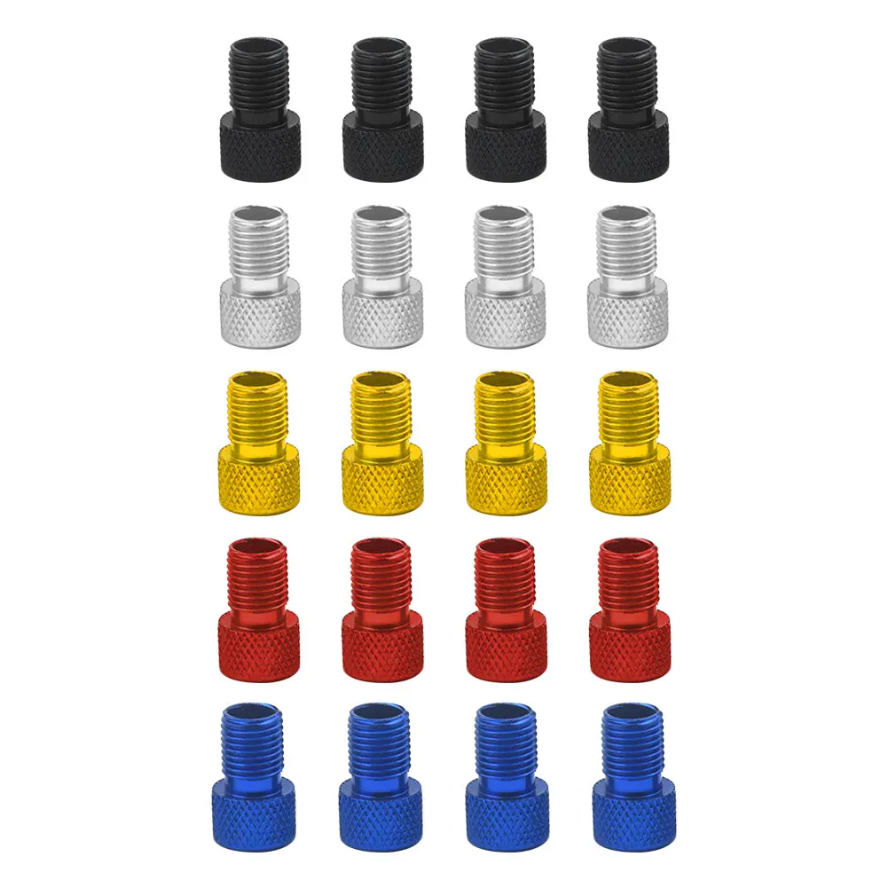 

4Pcs Bike Valve Presta to American Converter Aluminum Alloy Bicycle Valve Adapter Bicycle Bike Tube Pump Air Compressor Tool