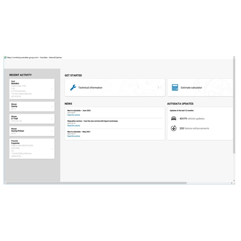 Онлайн-учетная запись 2021 для Autodata Auto Data Alldata All FCA USA Haynes PRO WIS программное