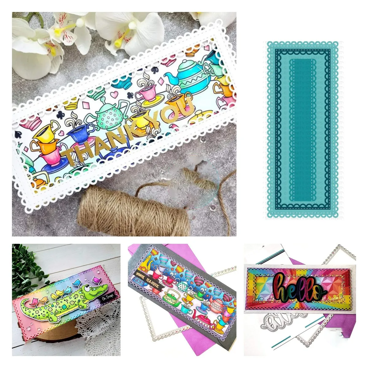

Lace Border Greeting Card New 2021 Cutting Dies Scrapbook Diary Decoration Stencil Embossing Template DIY Handmade
