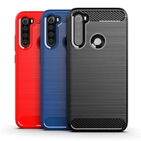 luxury case for xiaomi redmi note 8 8t cover carbon fiber texture brushed case for redmi note 8 pro shockproof phone cover