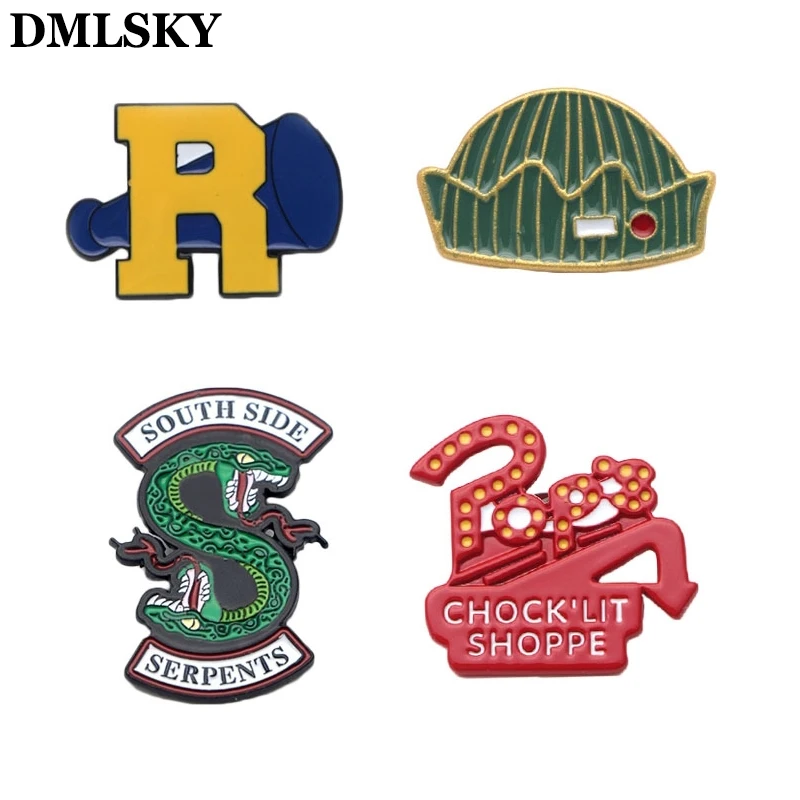 

DMLSKY Enamel Pin Cartoon brooch clothes pins badges for denim blouse charm tie pins jewelry accessories M1766