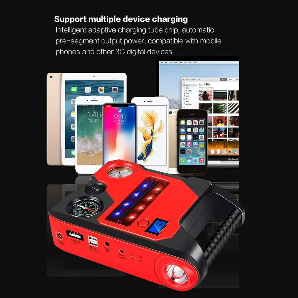 22000 ма · ч портативный автомобильный пусковой стартер шин надувной аккумулятор