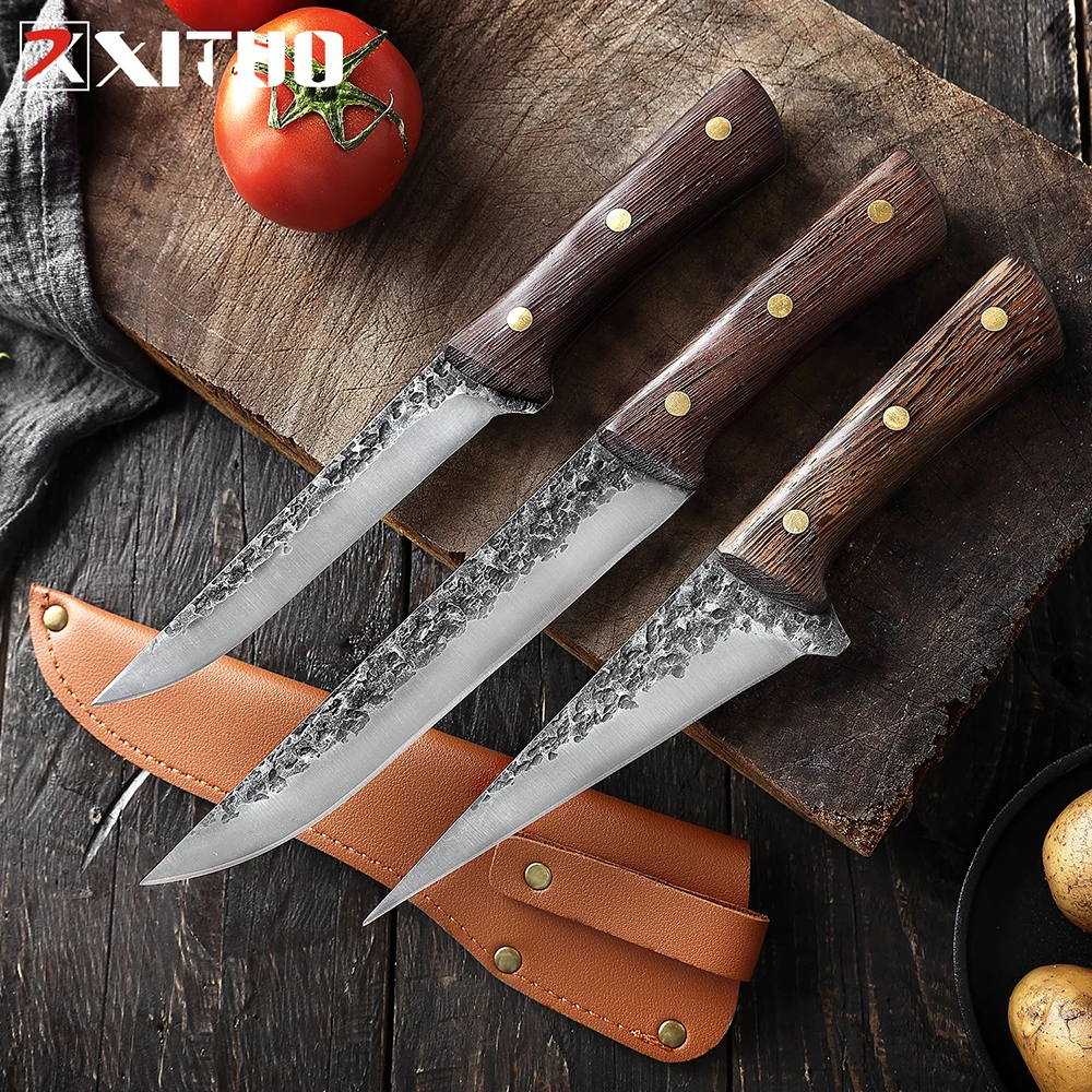 

XITUO Forged Slaughter Boning Knife Special Knife For Pigs Kitchen Bone Meat Fish Sushi Knife Fruit Vegetables Cooking Cutter