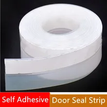 Self-Adhesive Silicone Strip Sound Insulation Strip Door Window Seal Door Bottom Windproof Rubber Transparent Dust-Proof Tape