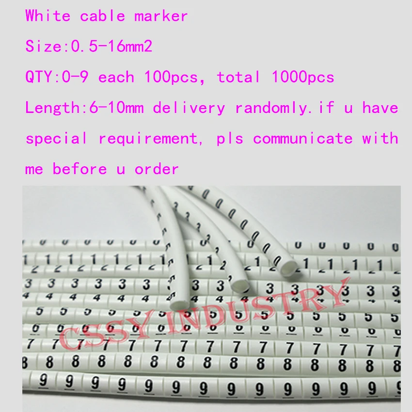 

Цветной маркер для кабеля, 0,5, 0,75, 1,0, 1,5, 2,5, 4,0, 6,0, 8,0, 10,0, 16 мм2