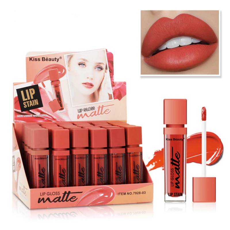 2019 матовая помада для женщин Макияж матовый блеск губ водонепроницаемые жидкие