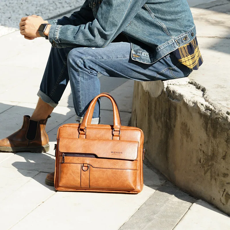 casual mens bag shoulder bags men briefcase messenger bag handbags 14 laptop bag mens briefcases office business tote bag free global shipping