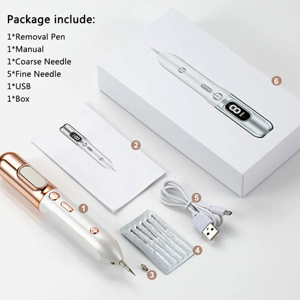 

LCD Plasma Pen LED Laser Plasma Pen Freckle Remover Machine Dark Spot Face Care Skin Tag Removal Freckle Wart Dark Spot Remover