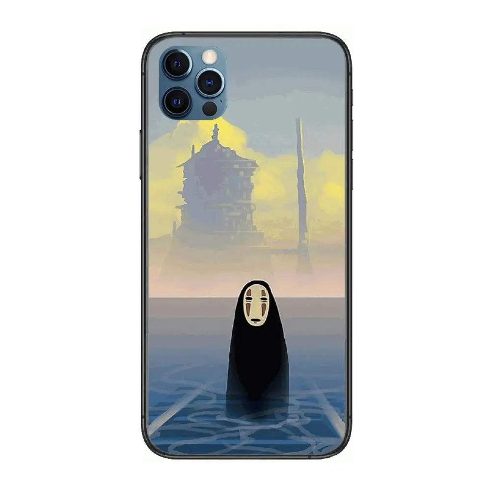 

Anime cartoon Studio Ghibli Style Phone Case cover For iphone 12 pro max 11 8 7 6 s XR PLUS X XS SE 2020 mini black cell she
