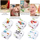 Жестяная коробка для путешествий, деревянные Обучающие Игрушки для раннего развития детей, детская головоломка, кубик, строительная игрушка