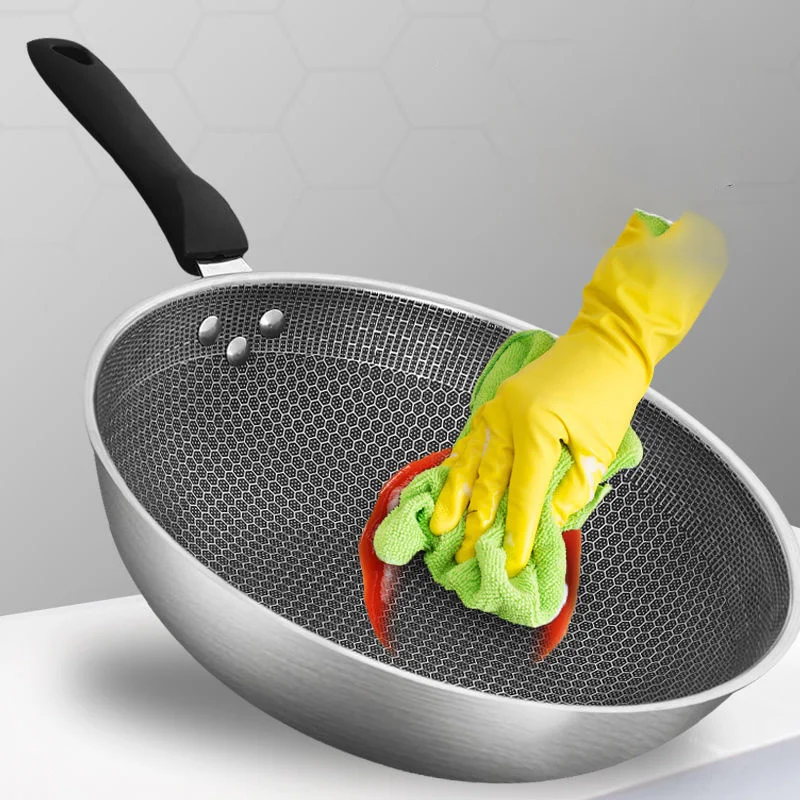 

Stainless Steel Wok No Oily Smoke and No Coating Non-stick Cooking Pot Household Cooking Pot Cast Iron Cookware Cooking Pan