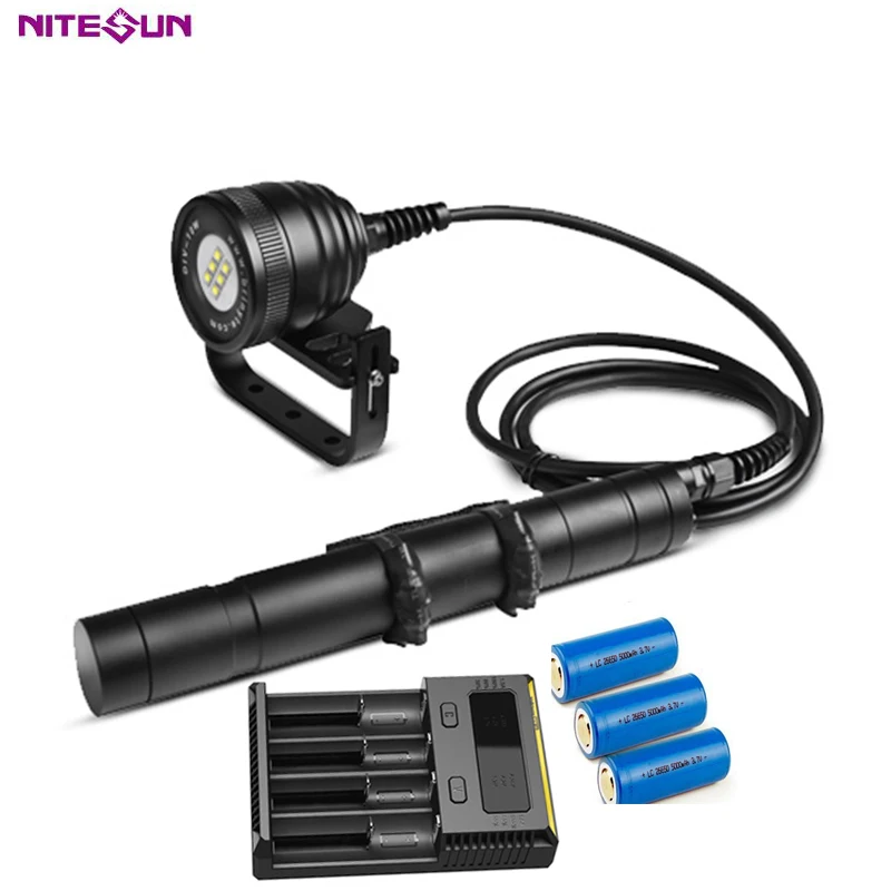 NITESUN DIV10W Дайвинг светильник 6 * CREE XM L2 светодиодов Макс 4500 люмен подводный 150 м