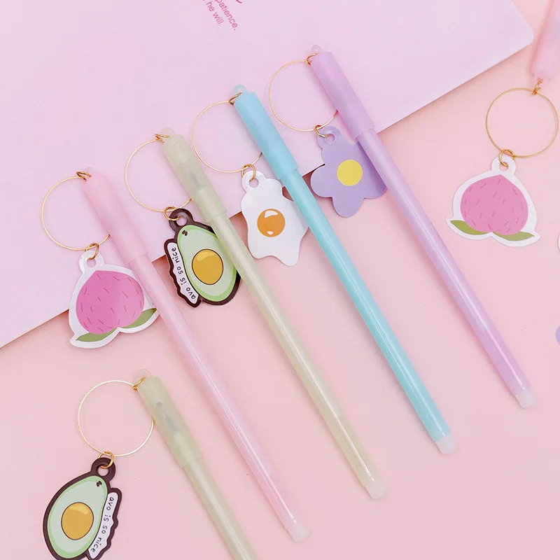 50 шт. Корейская креативная гелевая ручка с подвеской в виде авокадо милая для