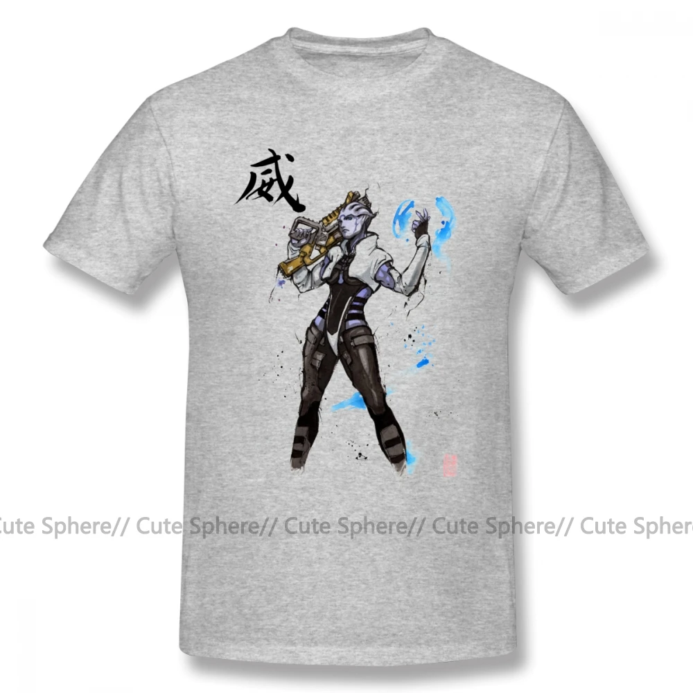 Ария футболка из Mass Effect Луганская и акварель Стиль больших размеров мужские