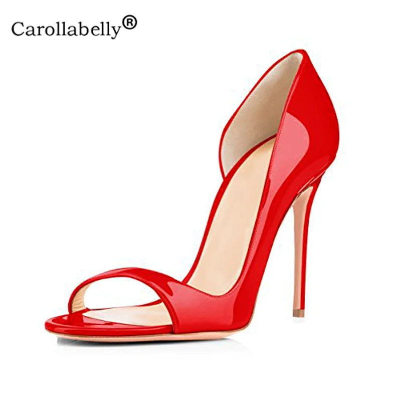 Bright Patent Leather Open Toe Sandals 12cm High Heels Summer Dress Shoes Woman | Обувь