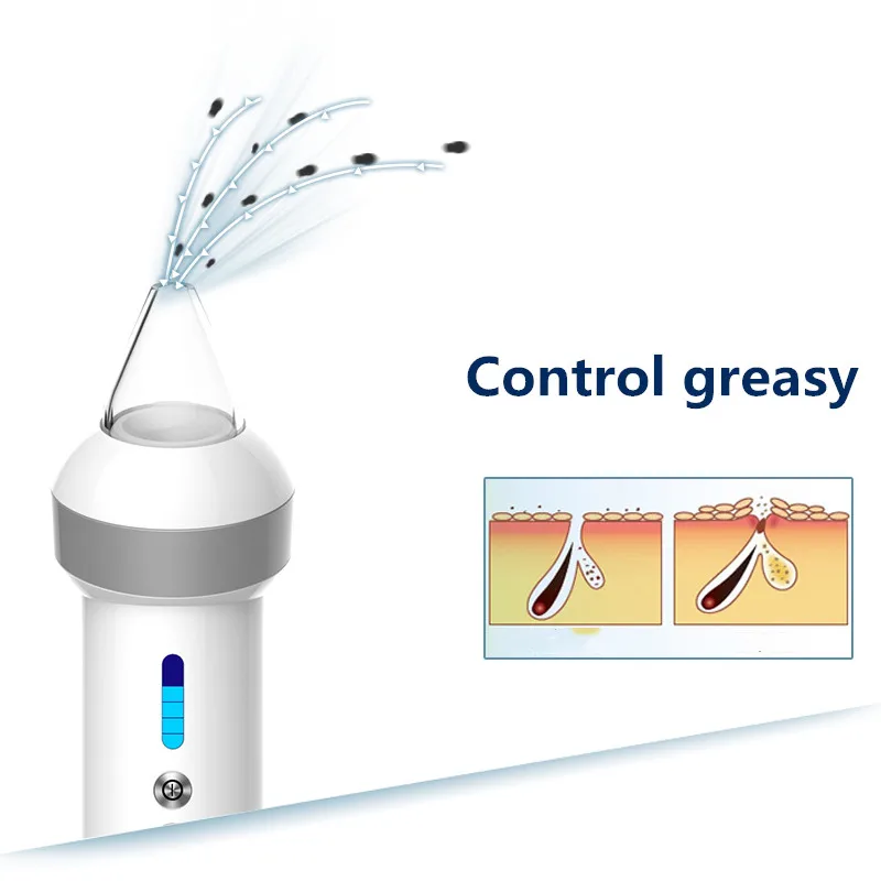 USB Перезаряжаемый ультразвуковой удаления угрей лица пор вакуумный Уход за Кожей