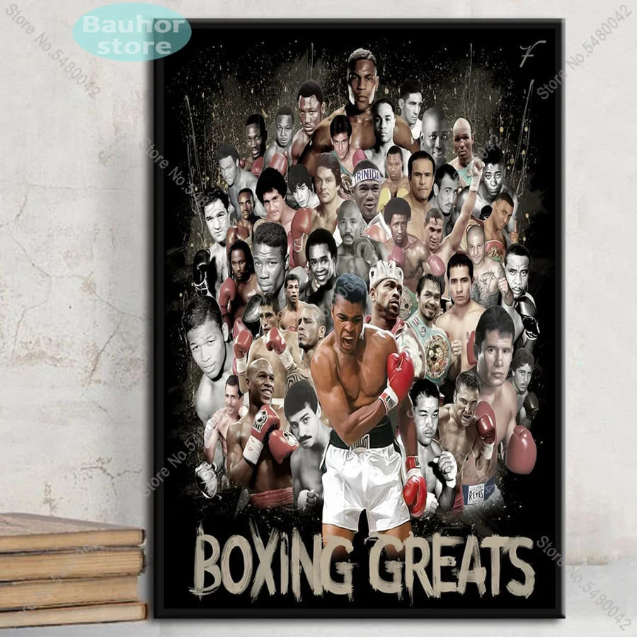 Плакат с изображением чемпионов бокса Мухаммеда Али постеры и принты на холсте