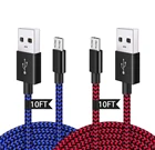 Кабель Micro USB, 3 м, для геймпадов PS4 и Xbox One, высокоскоростной кабель для зарядки и синхронизации данных 2,0, для зарядного устройства телефона Type-c