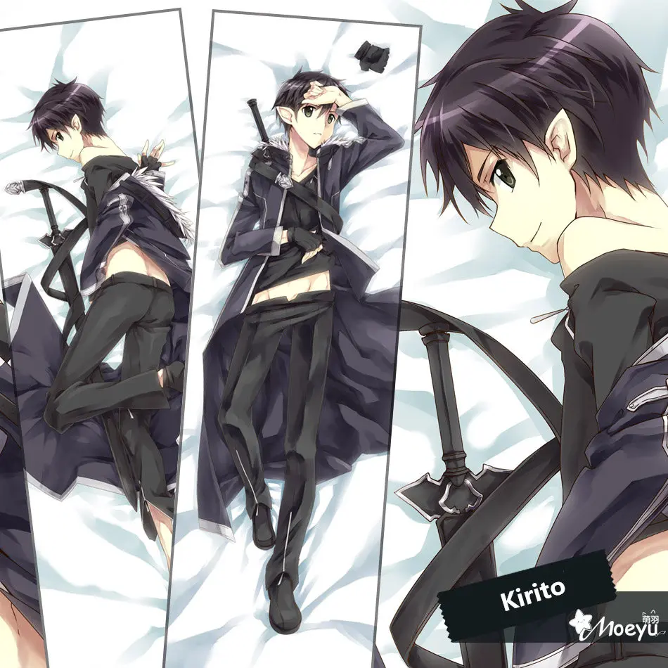 Аниме Sword Art Online (SAO) Kirito Hug постельные принадлежности для тела Длинная Подушка