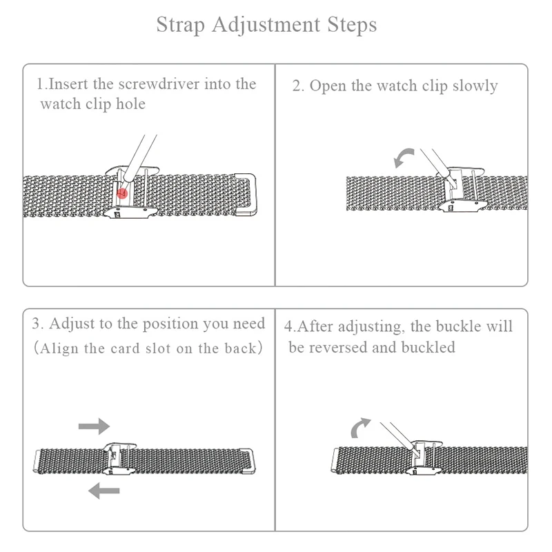 

Wrist Strap For Huawei Honor Band 4/5 Strap Smart Wristband Milanese Metal Bracelet Band For honor band 4 Correa