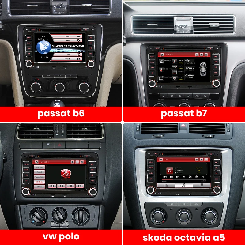 Junsun 2 din " автомобильный DVD Радио мультимедийный плеер авторадио для VW Golf 5 Passat b6 SEAT leon Tiguan Polo Skoda Octavia