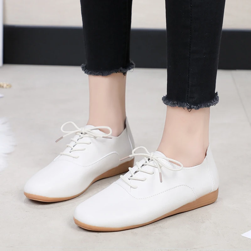 Женские оксфорды больших размеров повседневная обувь на шнуровке женские зимние