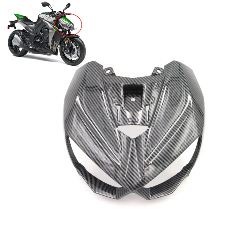 

Для KAWASAKI 2014 - 2019 Z1000 Передняя передняя фара корпус обтекатель HightLight шаблон углеродное волокно краска