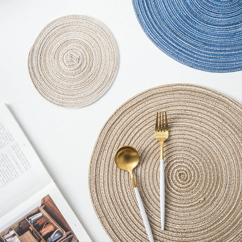 Нескользящие кухонные аксессуары Подстаканник Настольный коврик рами