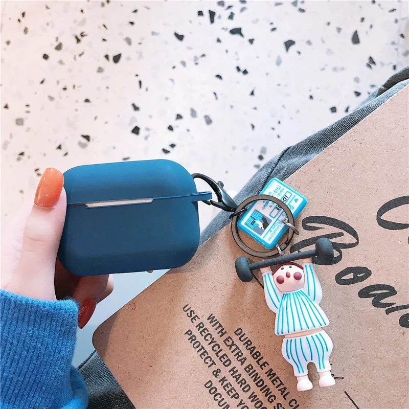3D подвеска брелок чехол для Airpods Pro Чехол силиконовый милый Атлетик мультфильм
