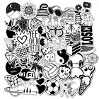 103050 шт. черно-белая серия мультяшный Граффити Ноутбук гитара водяная чашка скейтборд шлем велосипед ПВХ стикер оптовая продажа