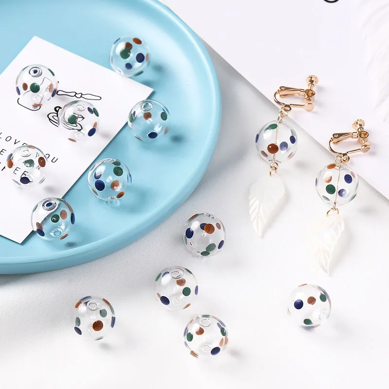 Минимальный заказ 20 шт./лот 16 мм Цветные точечные геометрические круглые шарики