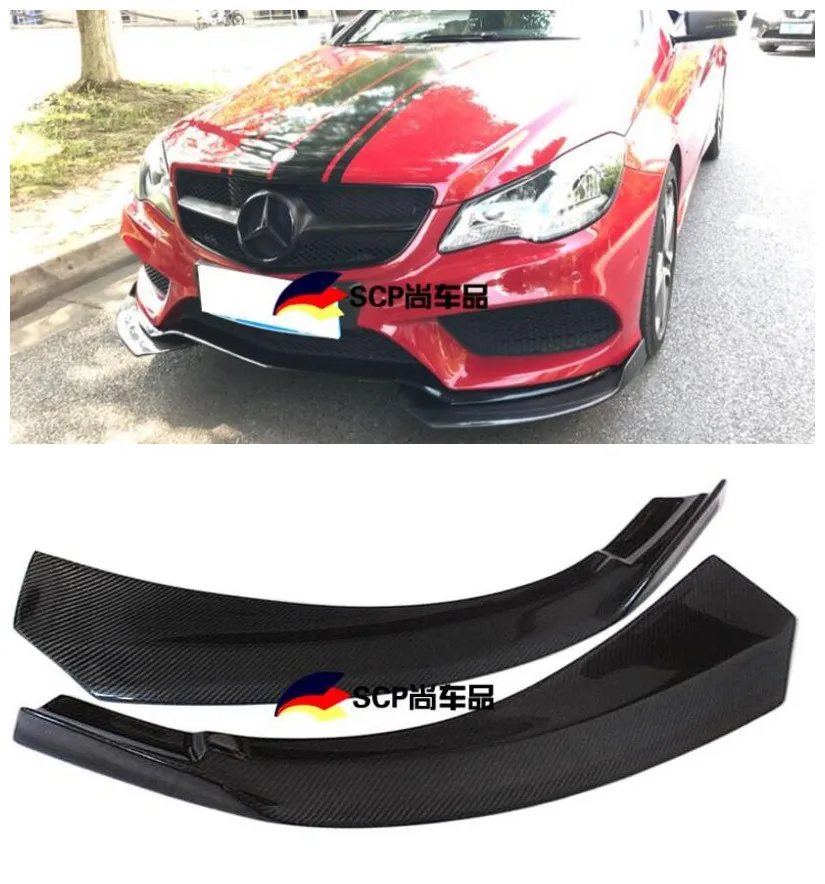 Углеродного волокна Передние Губы разветвители бампер фартуки чашки закрылки