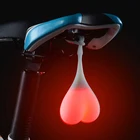 Водонепроницаемый силиконовый задний фонарь с велосипедными шариками, Креативный светодиодный фонасветильник для ночного велосипеда, лампа для заднего сиденья велосипеда