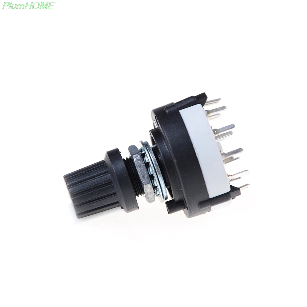 

Single Deck Rotary Switch Band Selector 4 Pole 3 Position with Knob Black