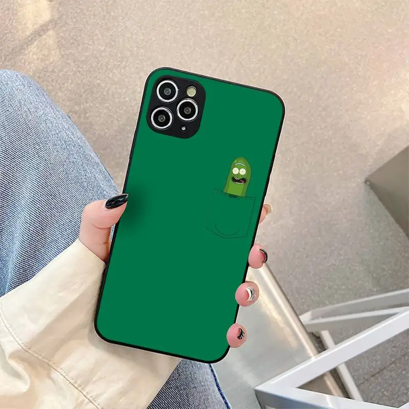

i am pickle rick Phone Case For iphone 5s 6 7 8 11 12 plus xsmax xr pro mini se Cover Fundas Coque