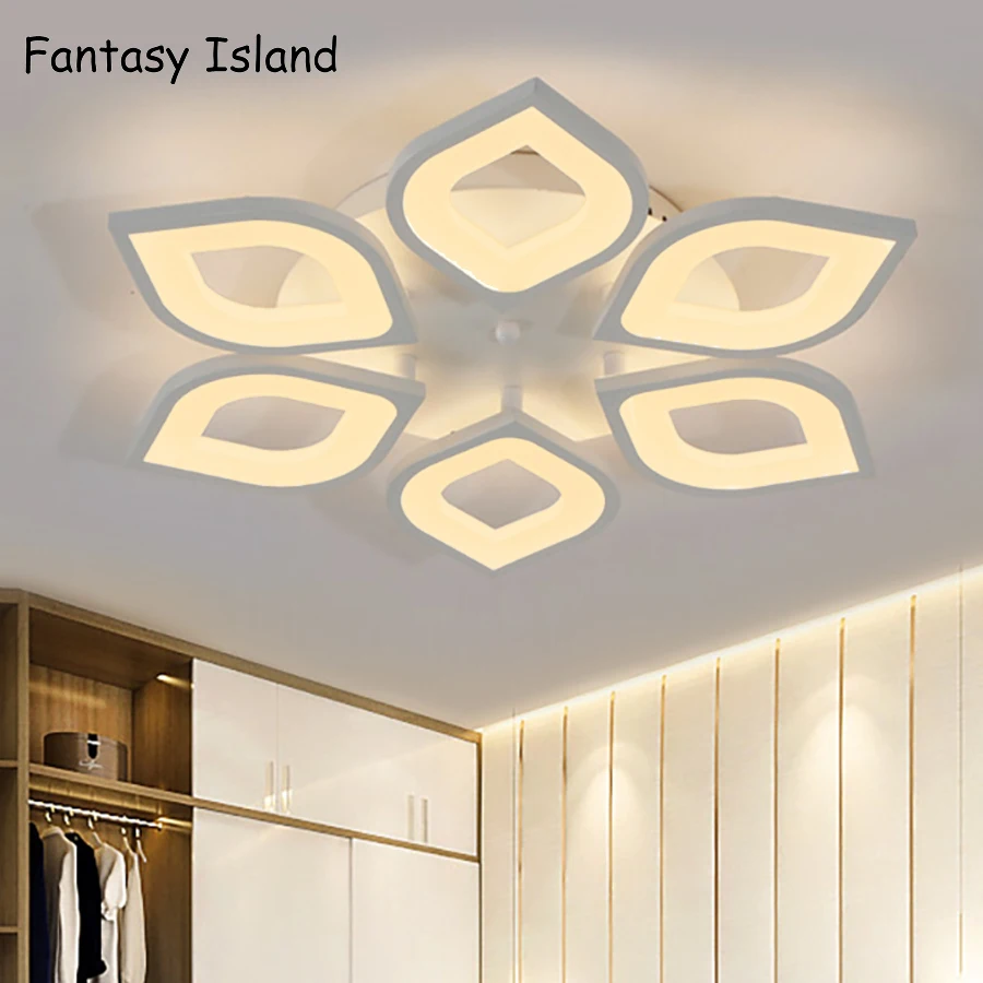 Современные светодиодные люстры для гостиной спальни столовой белая акриловая