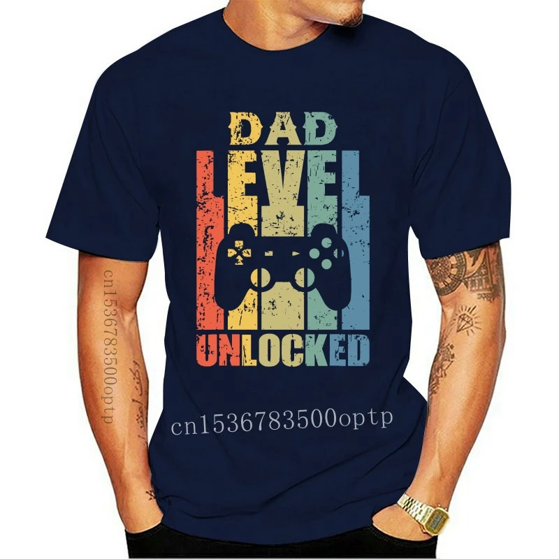 

New Mens Pregnancy Announcement Dad Level Unlocked Soon To Be Father T-Shirt
